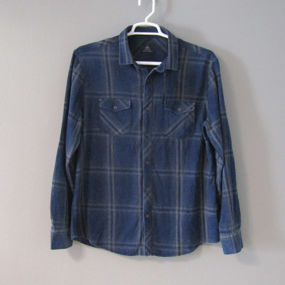 NEW Mavi Blue Gray Plaid Slim Fit Shirt Size XL